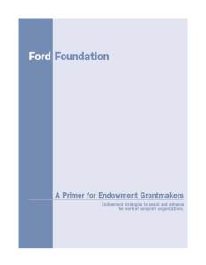Primer for Endowment Grantmakers