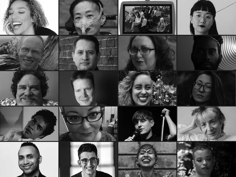 A grid of black and white pictures of the Disability Fellows.