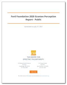 Cover of the Grantee Perception Report 2021