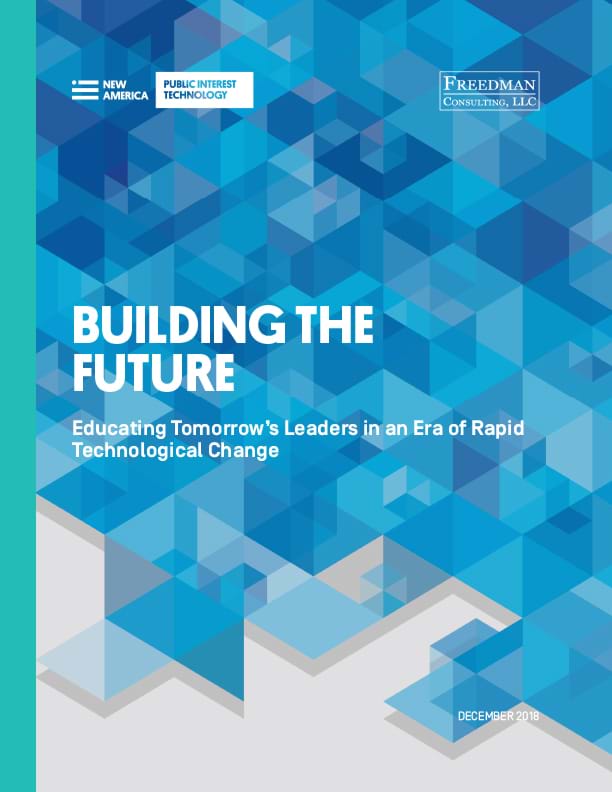 Cover of the "Building the Future" report.
