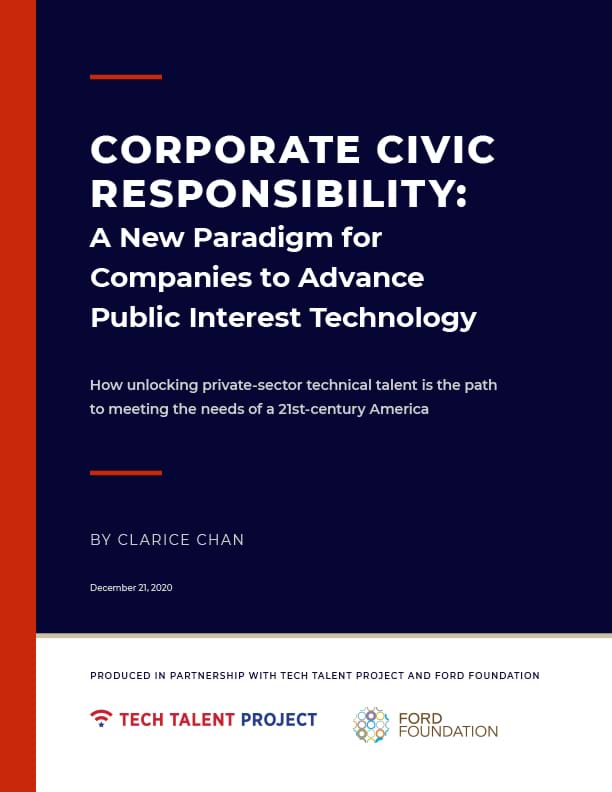 Cover of the "Corporate Civic Responsibility" report.