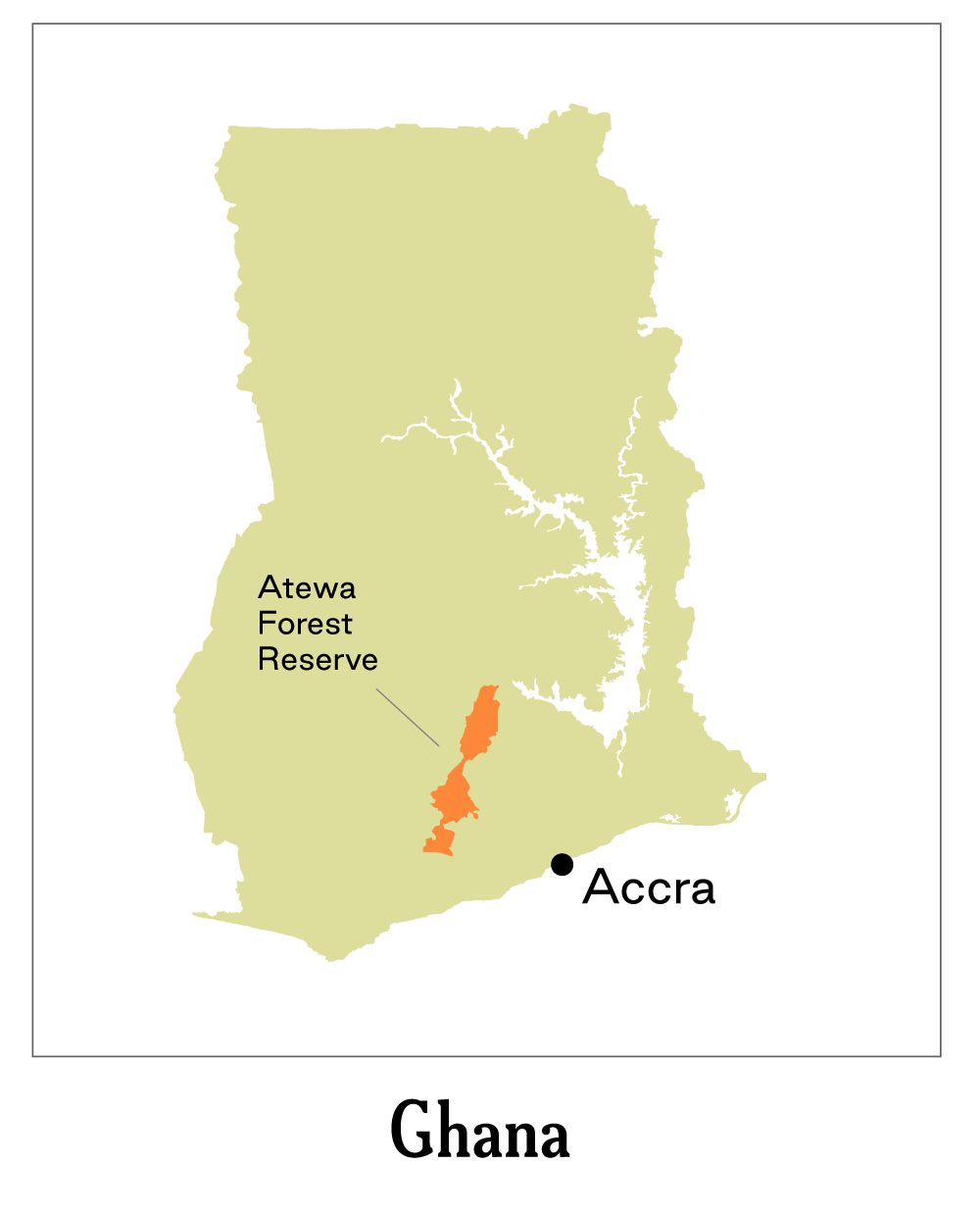 Atewa Forest Map